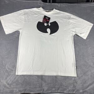 Vintage Deadstock 90s White Wu-Tang Clan Wu-Wear Big Logo T-Shirt XL New